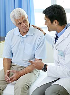 a patient with prostatitis on a specialist appointment