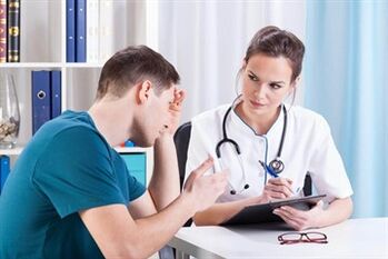 The urologist prescribes treatment for prostatitis